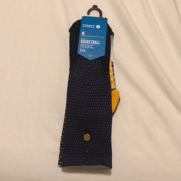 NWT STANCE X KOBE BRYANT "THE FINAL" SOCKS PURPLE AND GOLD BLACK MAMBA 9-12 - Picture 2 of 7